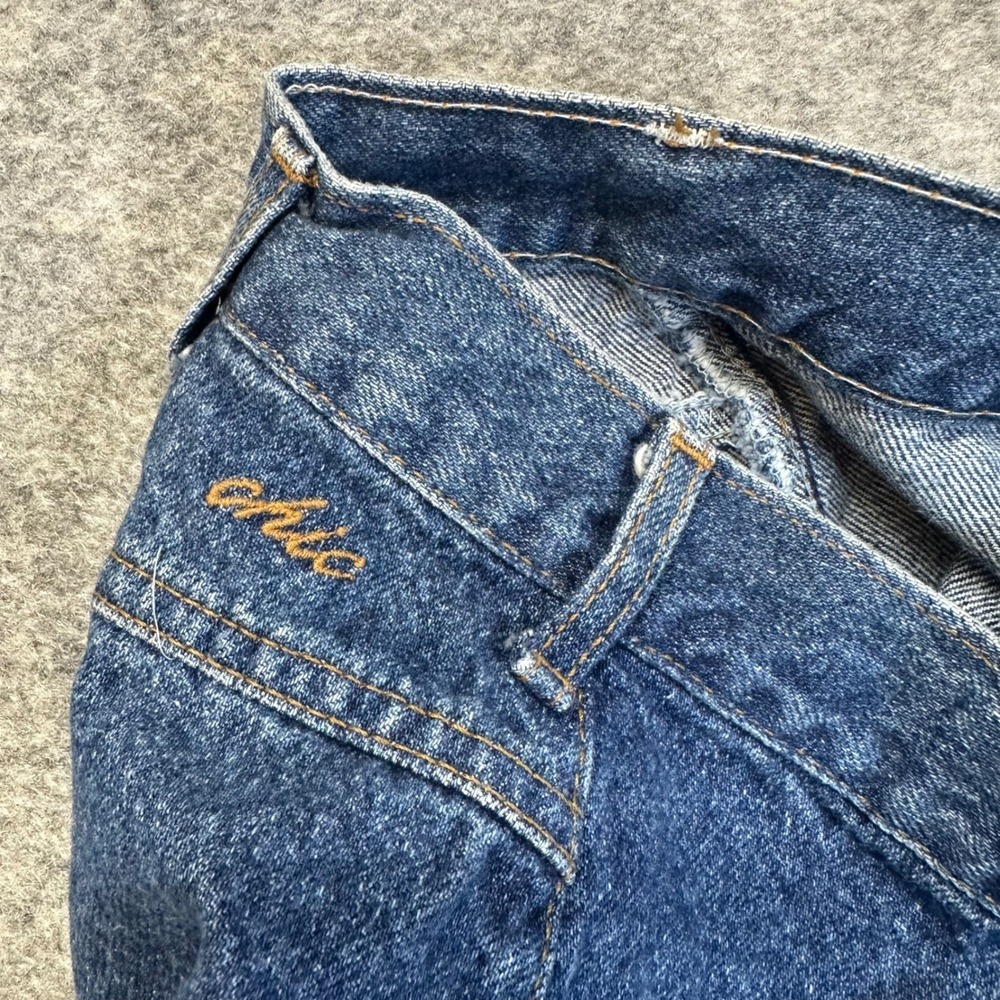 Chic Tapered Leg Jeans Womens Size 11 Blue High Rise Vintage USA Made - Picture 6 of 11